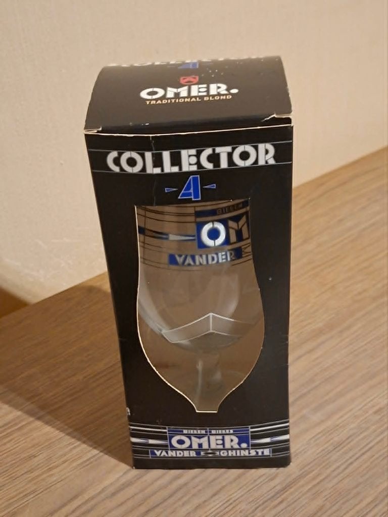 Omer. Collector Bierglas - Nieuw in doos, Verzenden, Zo goed als nieuw, Bierglas