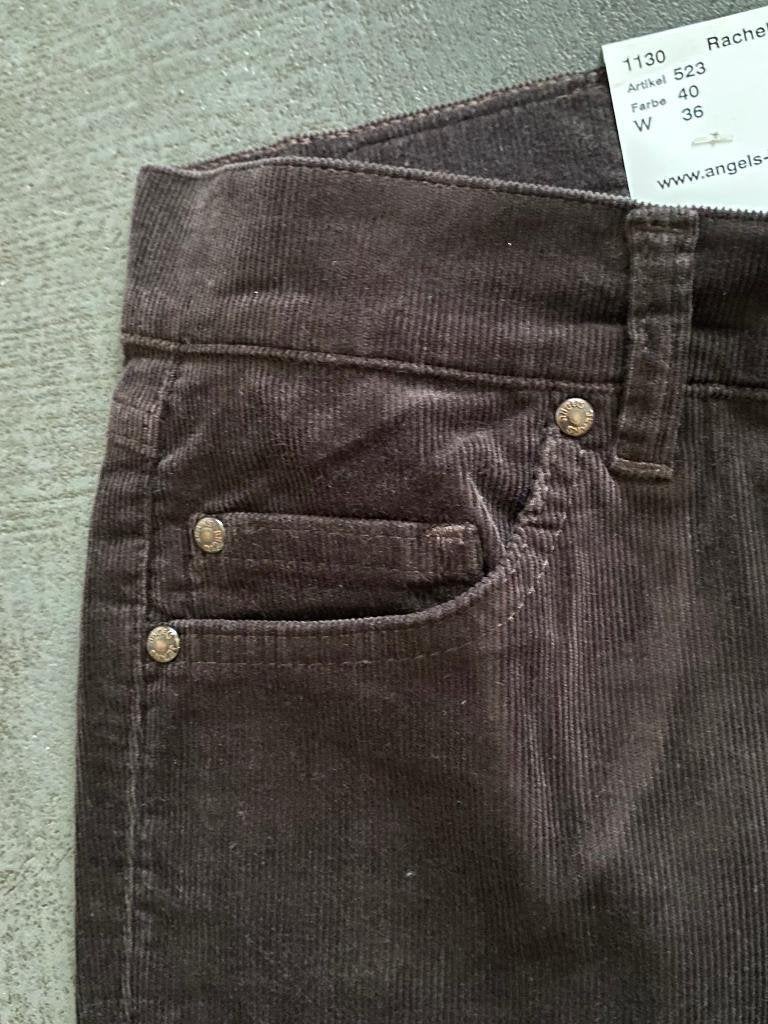 G36 Nieuw: broek rib-fluweel Angels Rachel mt. 36=S L30, Kleding | Dames, Bruin, Nieuw, Ophalen of Verzenden, Angels