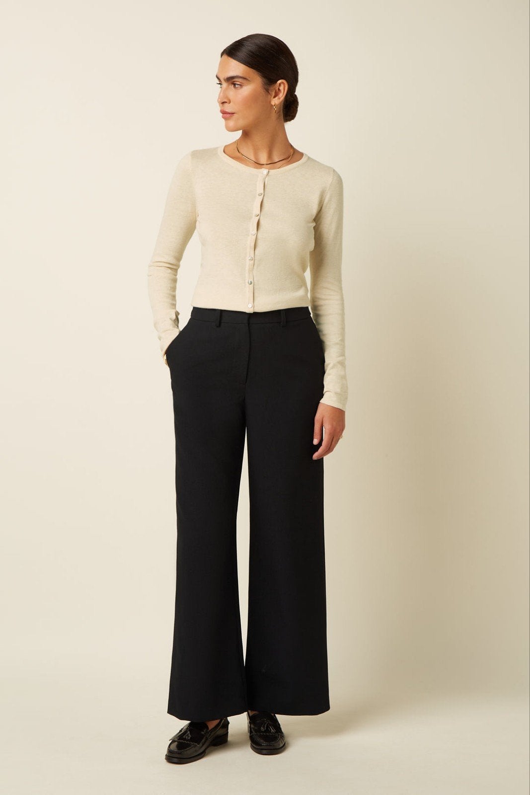King louie broek met wijde broekspijpen, Kleding | Dames, Maat 38/40 (M), Zwart, Nieuw, Ophalen of Verzenden