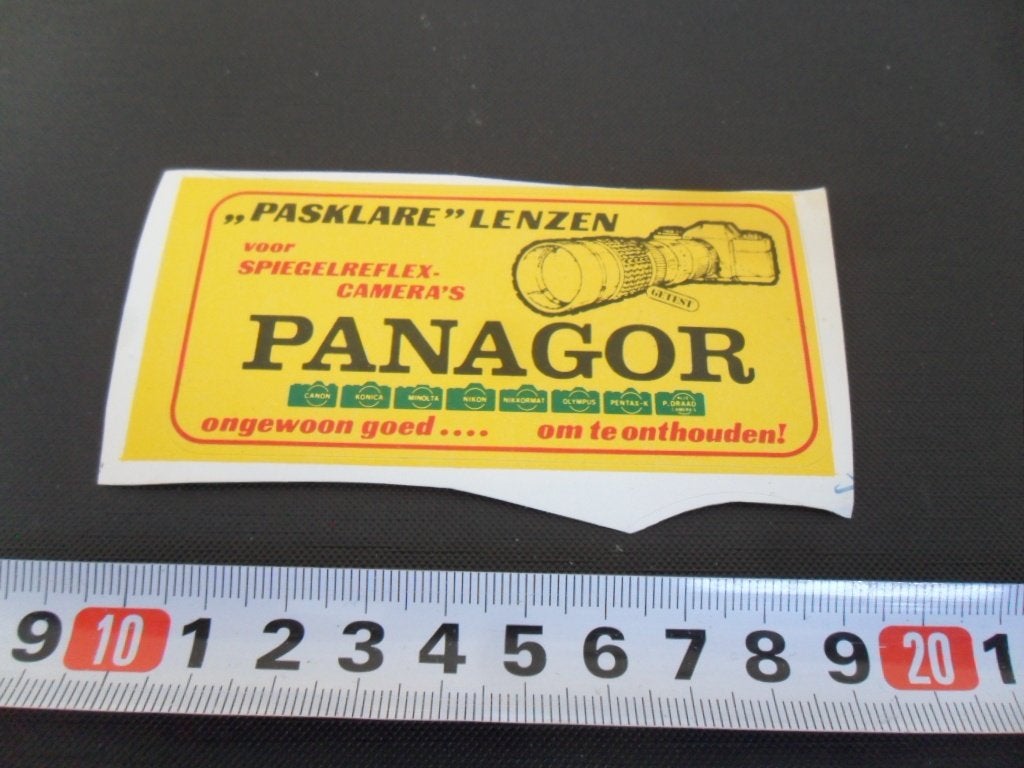 sticker Pasklare lensen voor spiegelreflex camera's PANAGOR, Ophalen, Zo goed als nieuw