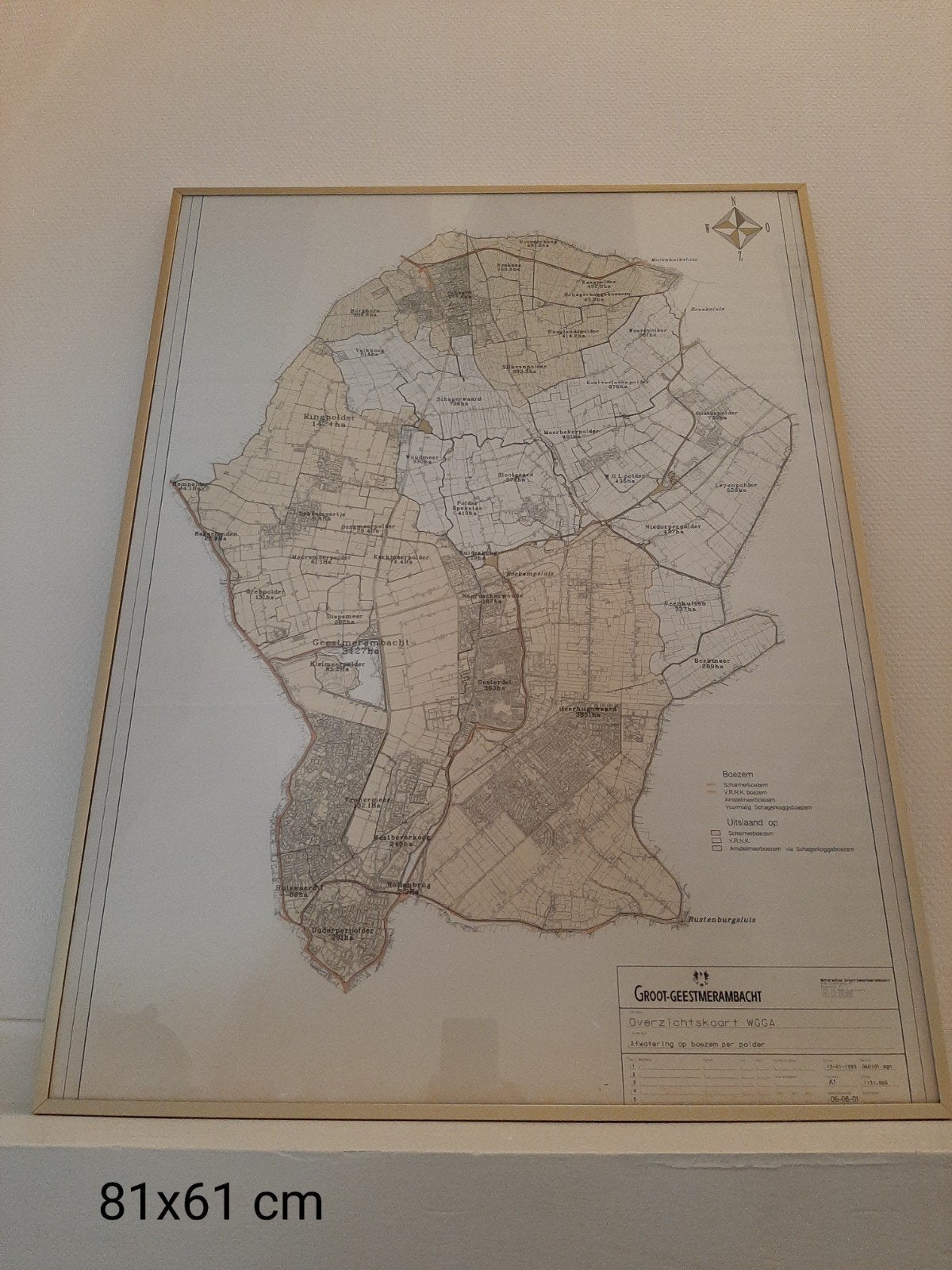 kaart groot-geestmerambacht, Ophalen of Verzenden