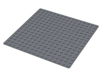 Lego Dark Bluish Gray Baseplate 16 x 16, Lego, Ophalen of Verzenden, Grondplaat, City