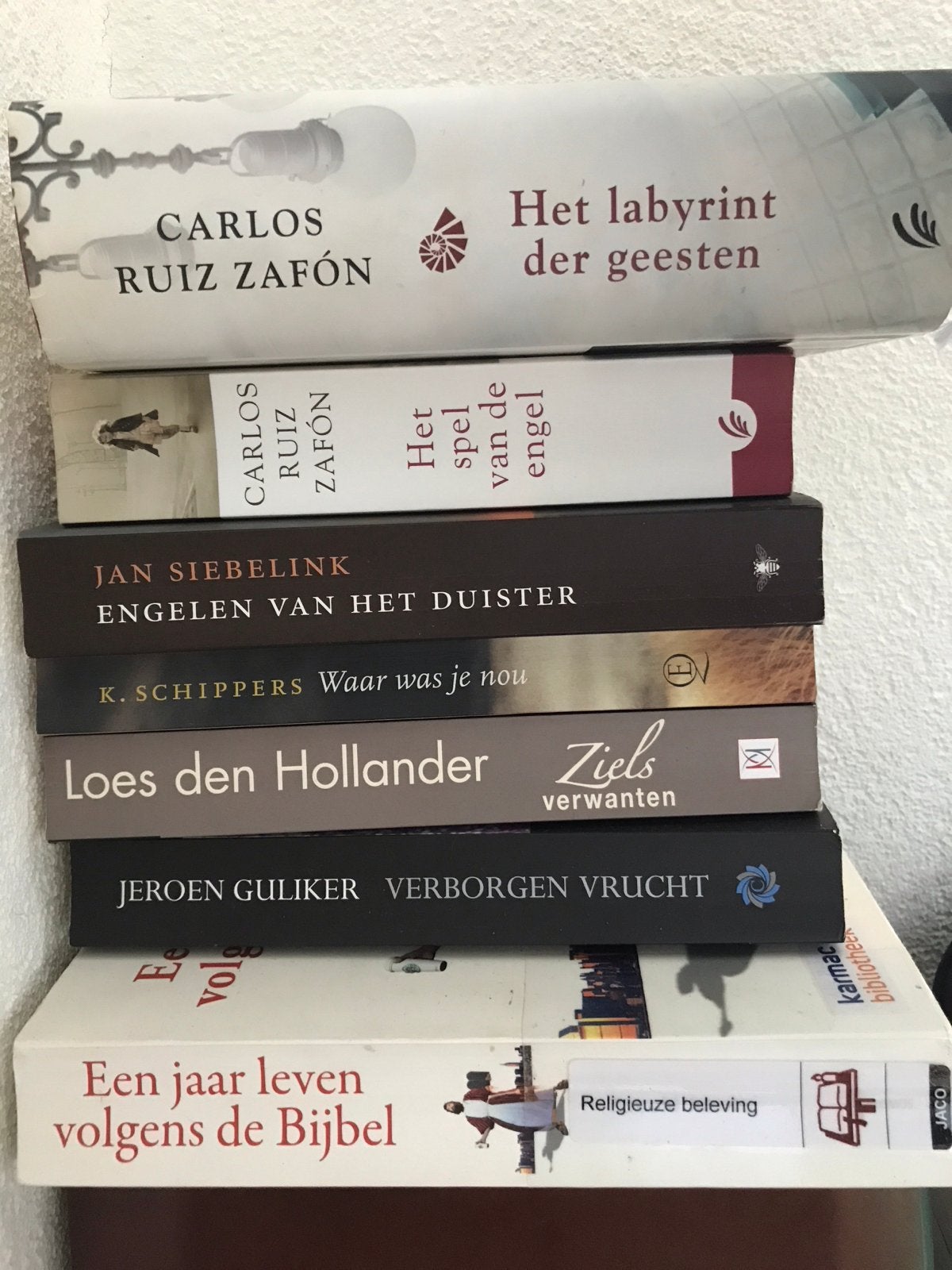 Diverse boeken: Zafón, Siebelink, Schippers, den Hollander,, Ophalen of Verzenden, Gelezen
