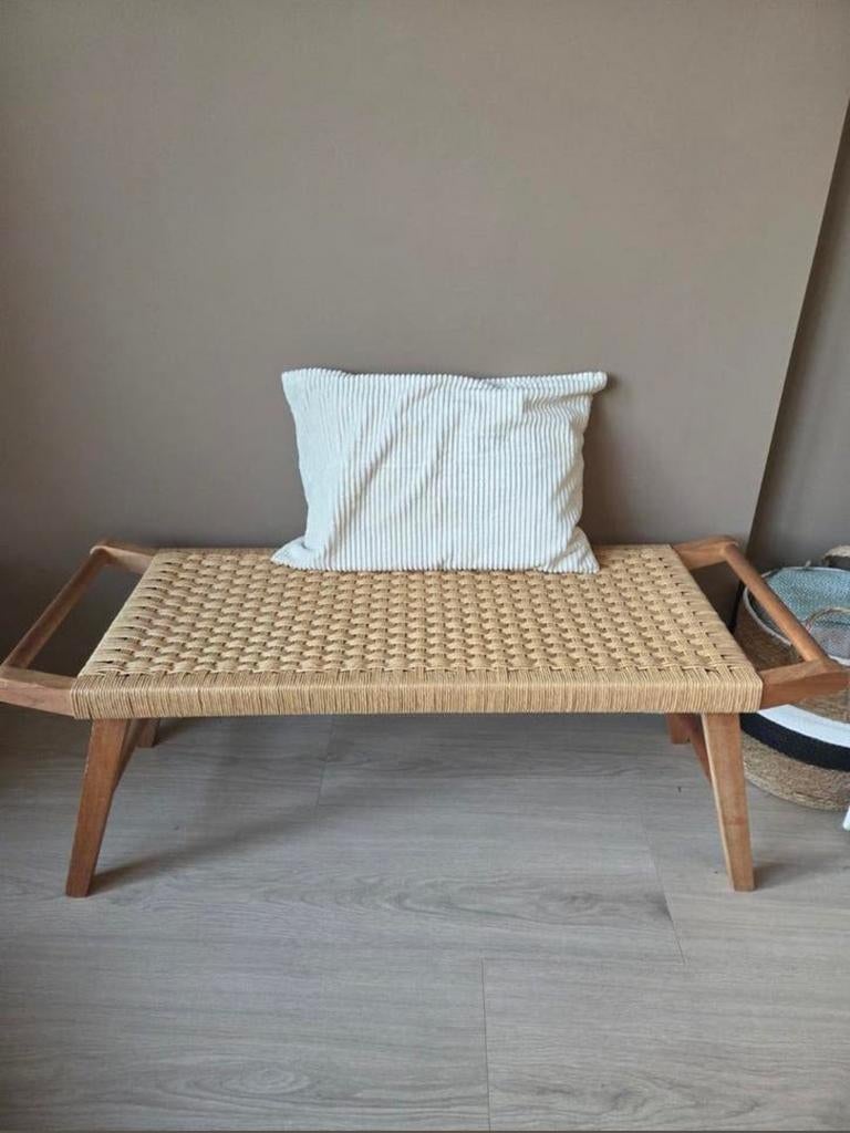 Rotan bankje, Overige kleuren, Bohemian, Scandinavisch, Zo goed als nieuw, Eén