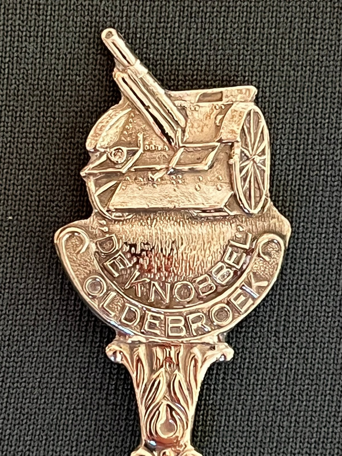 Mooi vintage lepeltje Deknobbel Oldebroek., Ophalen of Verzenden