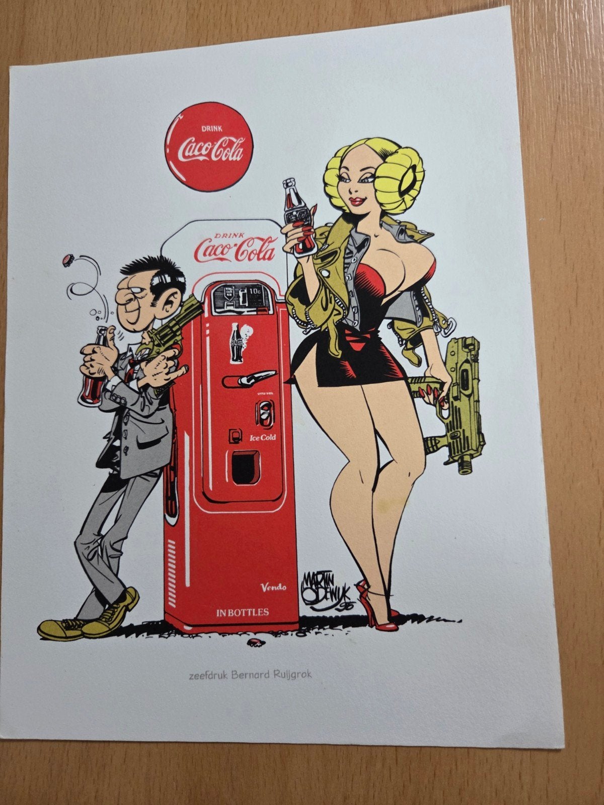 Zeefdruk Bernard Ruijgrok - Coca-Cola Pop Art, 2000 tot heden, Dagelijks leven, Ophalen of Verzenden, Gesigneerd