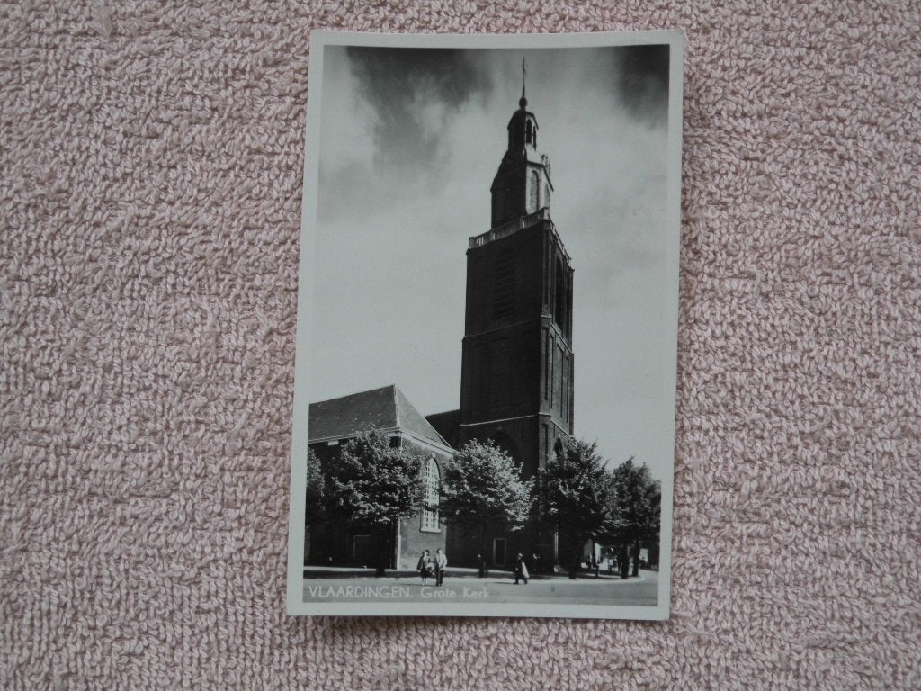 Vlaardingen , Grote Kerk., Ophalen of Verzenden, 1940 tot 1960, Gelopen, Zuid-Holland