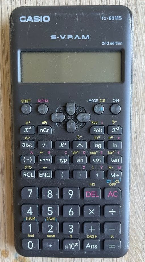 Casio fx-82MS, Ophalen of Verzenden, Grafische rekenmachine, Gebruikt