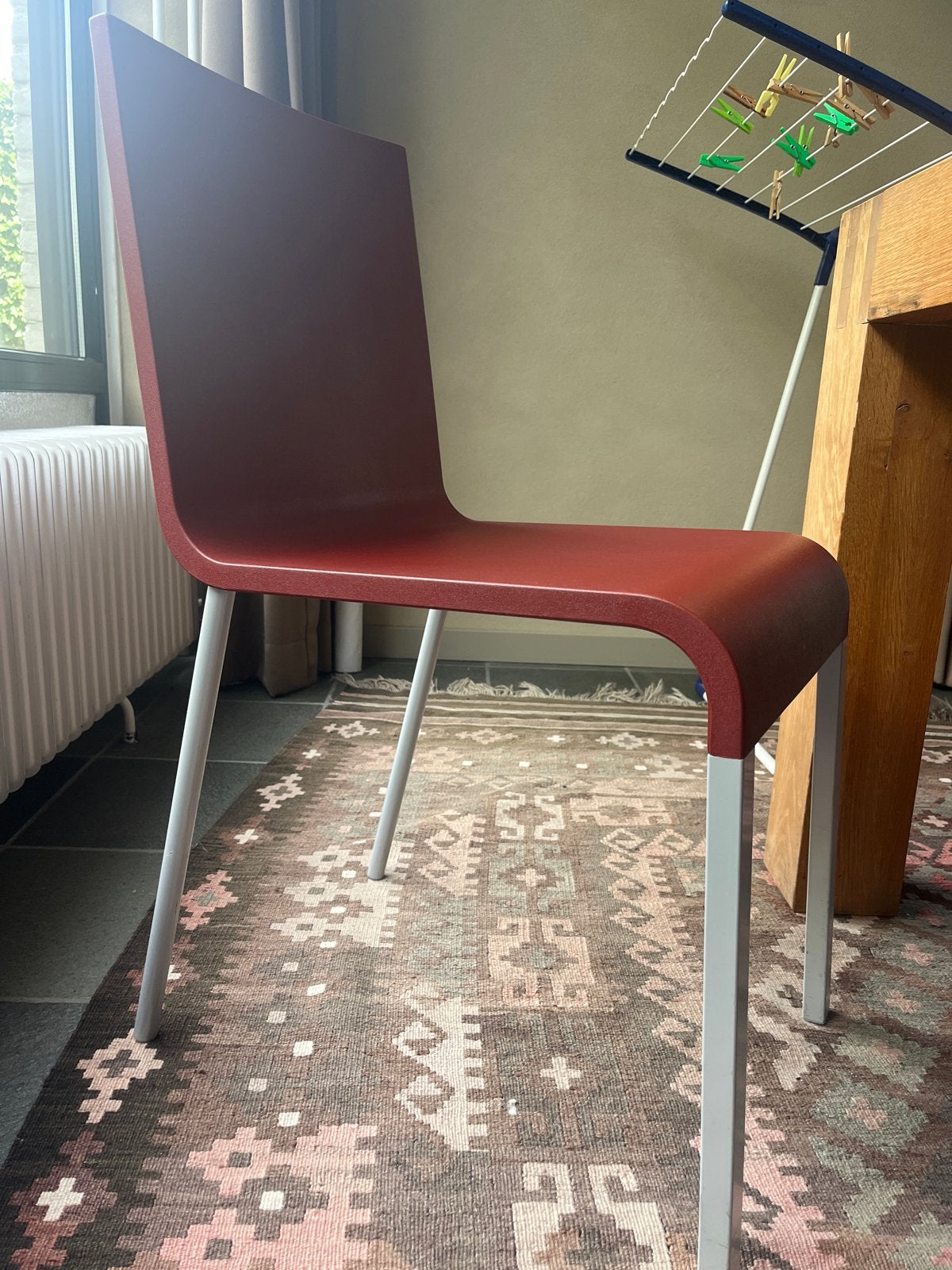 Vitra .03 stoel - Maarten Van Severen - Rood, Ophalen, Kunststof, Gebruikt, Vijf, Zes of meer stoelen