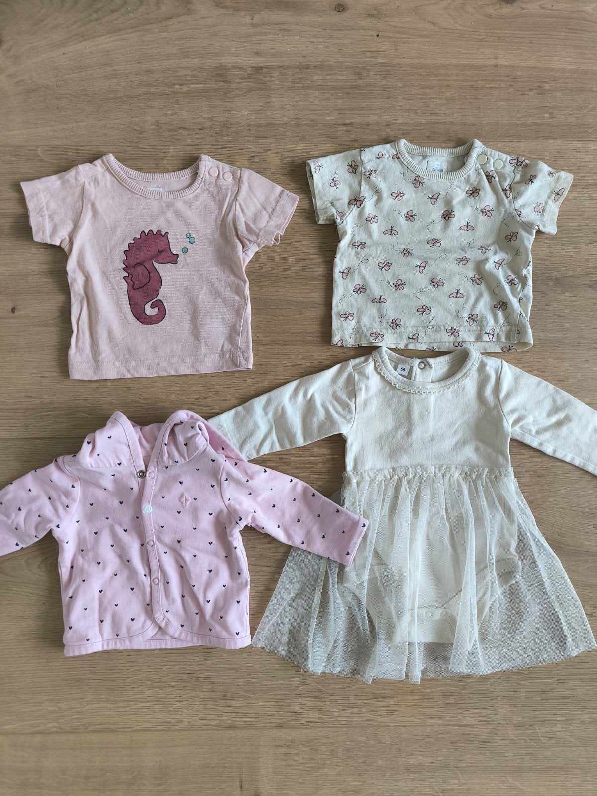 Babykleding pakket maat 50/56 + rompers, Kinderen en Baby's, Babykleding | Overige, Ophalen of Verzenden, Zo goed als nieuw, Diverse merken