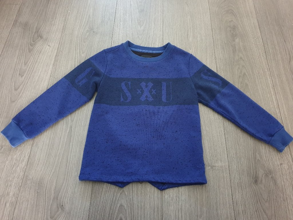GSUS blauwe trui met rits op rug maat 110/116 ~ TH3010, Gebruikt, Trui of Vest, Ophalen of Verzenden, Gsus