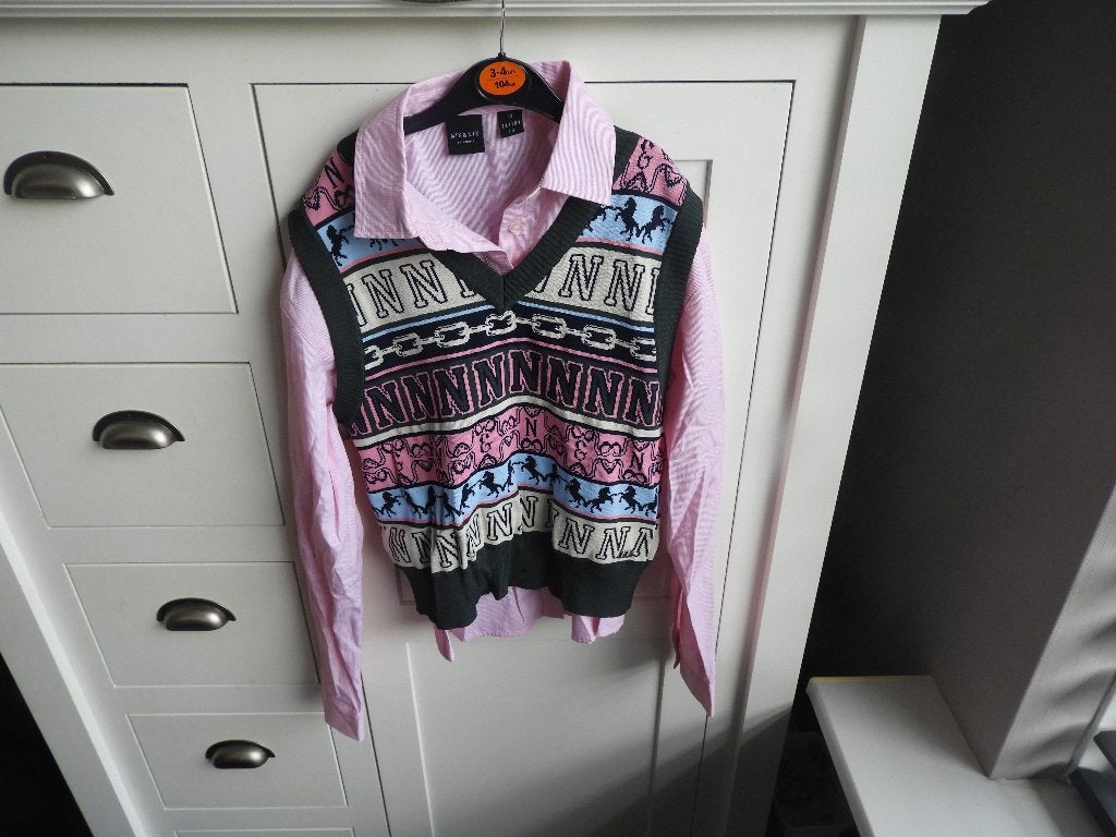 meisjes spencer en blouse lange mouw Merk NIK&NIK, Meisje, Overhemd of Blouse, Nik&Nik, Ophalen of Verzenden