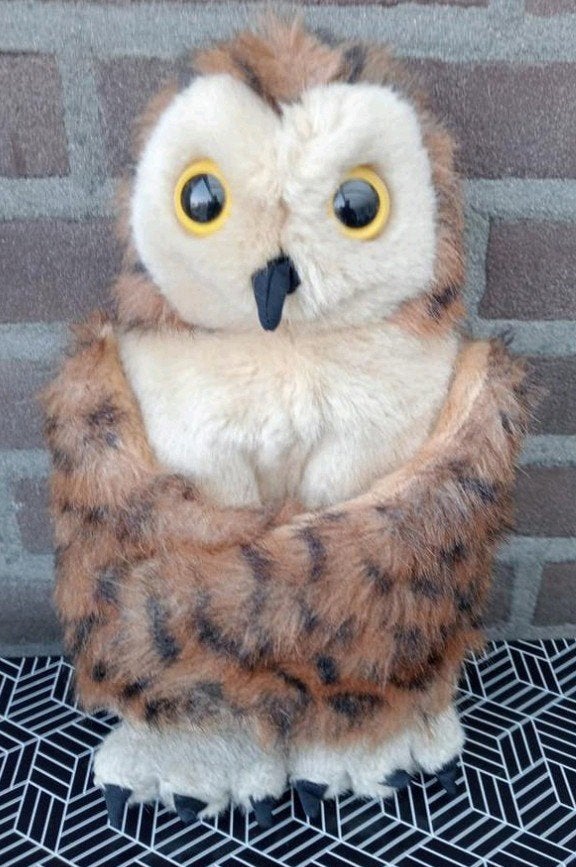 Handpop uil puppet company 27cm, Ophalen, Zo goed als nieuw, Overige typen