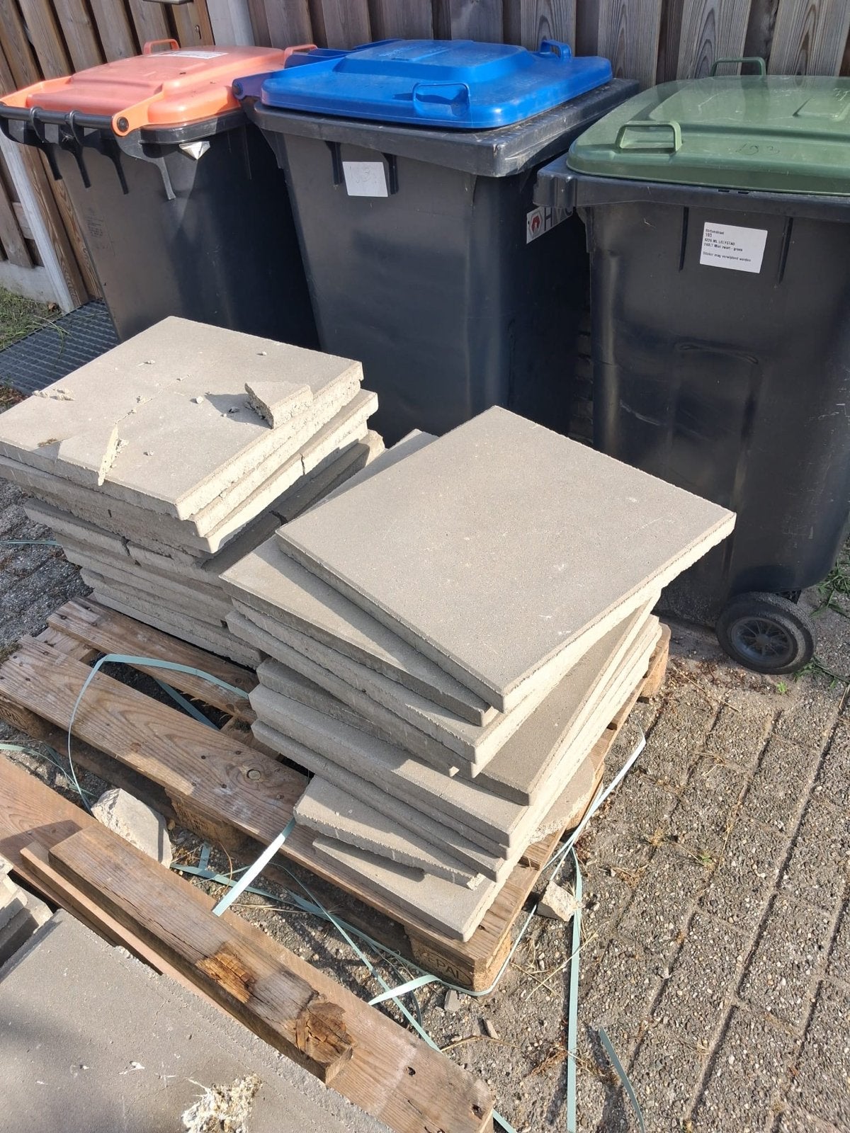 Betontegels 50x50x3 cm (50-60 stuks), Ophalen, Gebruikt, 10 m² of meer, Vloertegels