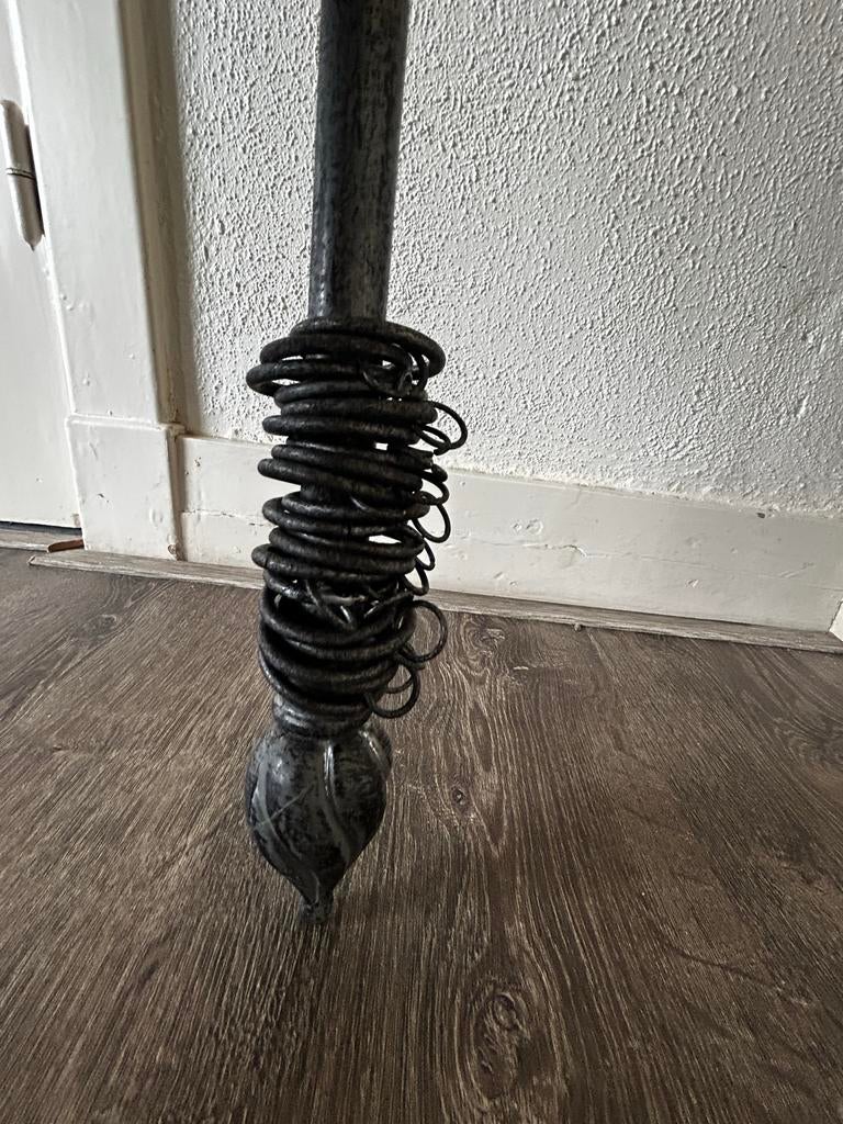9x Gordijnroede 200 cm met ringen en muurbevestiging, Ophalen of Verzenden, Gebruikt, Zwart, 200 cm of meer