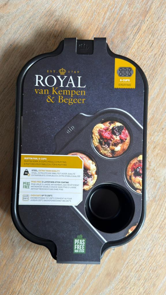 Royal van Kempen & Begeer Muffin Pan - 6 cups, Overige typen, Nieuw, Ophalen of Verzenden, Zwart