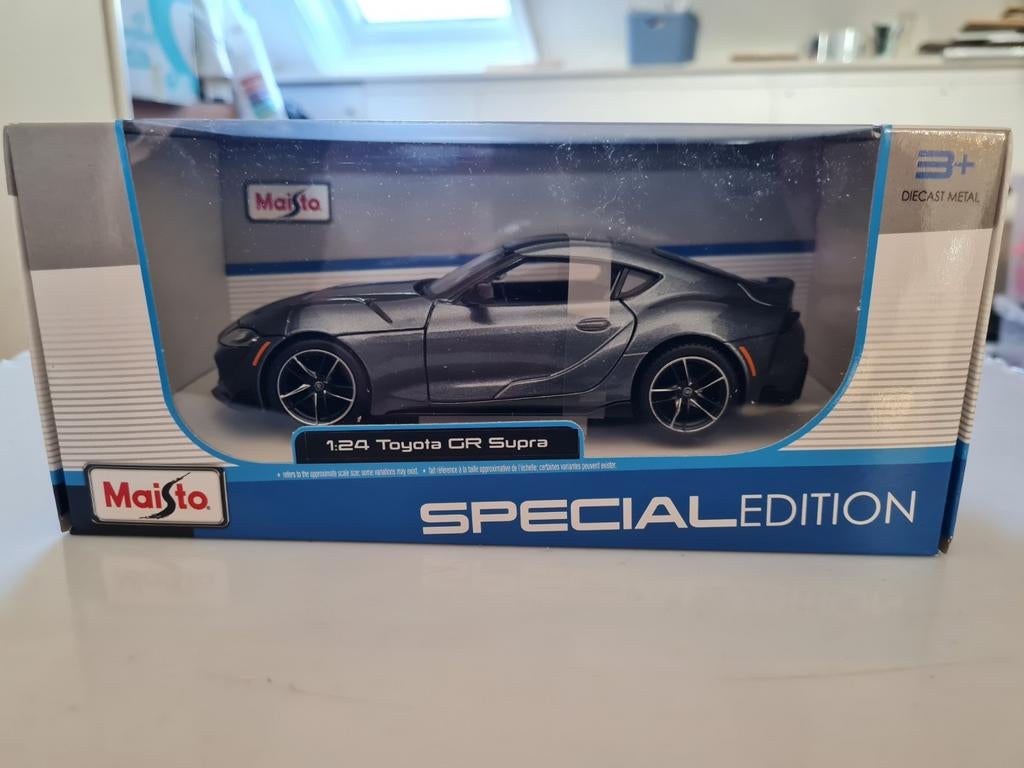 Toyota GR Supra antraciet grijs metallic 1:24 ( Maisto), Ophalen of Verzenden, Nieuw, Auto, Maisto