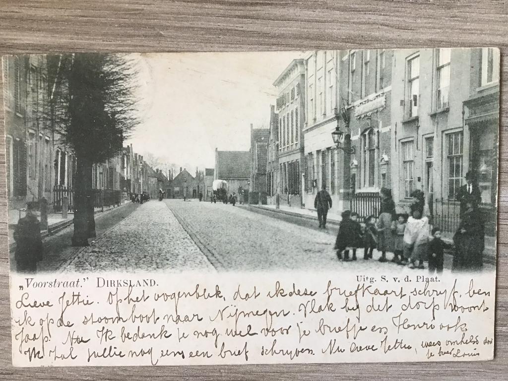 Dirksland Voorstraat 1900, Verzamelen, Verzenden, Voor 1920, Gelopen, Zuid-Holland