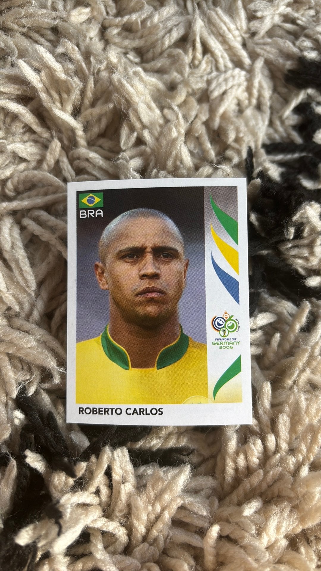 Panini plaatje 2006 roberto carlos brazilie, Verzenden, Zo goed als nieuw, Buitenlandse clubs, Poster, Plaatje of Sticker