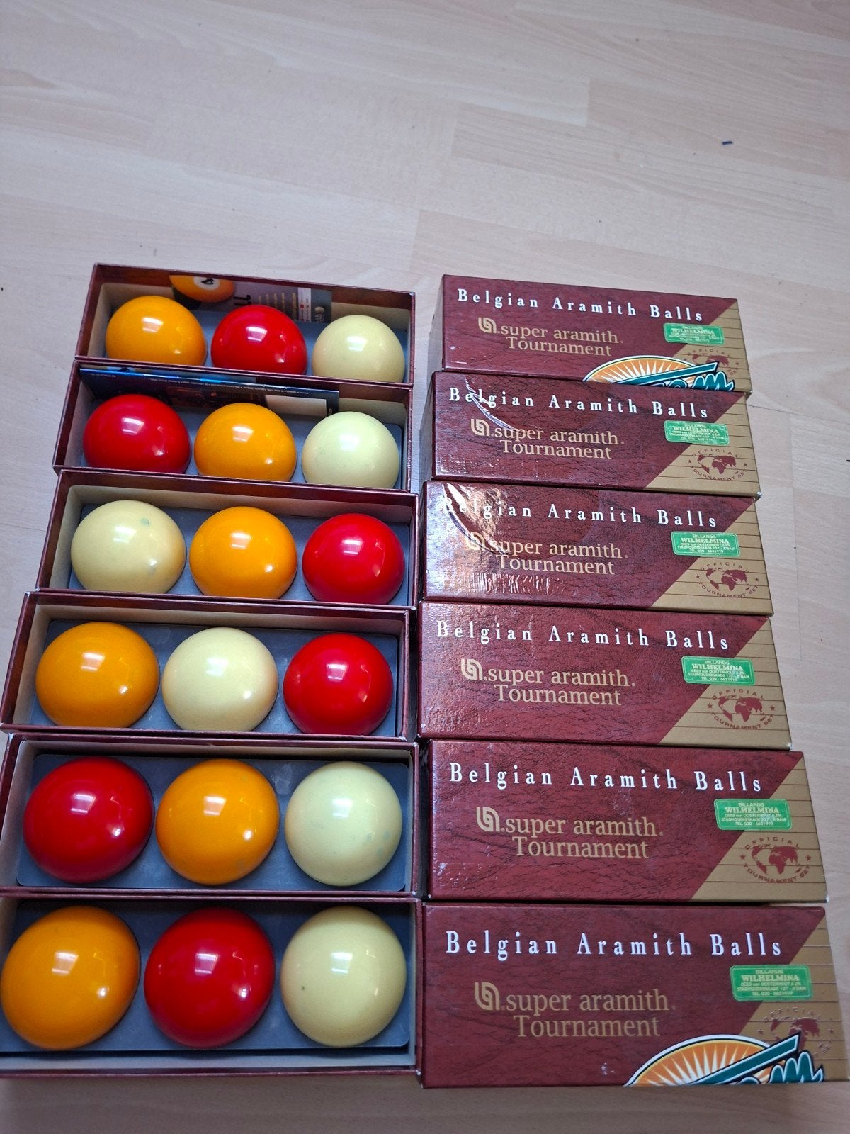 3x Biljartballen  - belgian Aramith balls, Ophalen of Verzenden, Zo goed als nieuw, Keu of Ballen