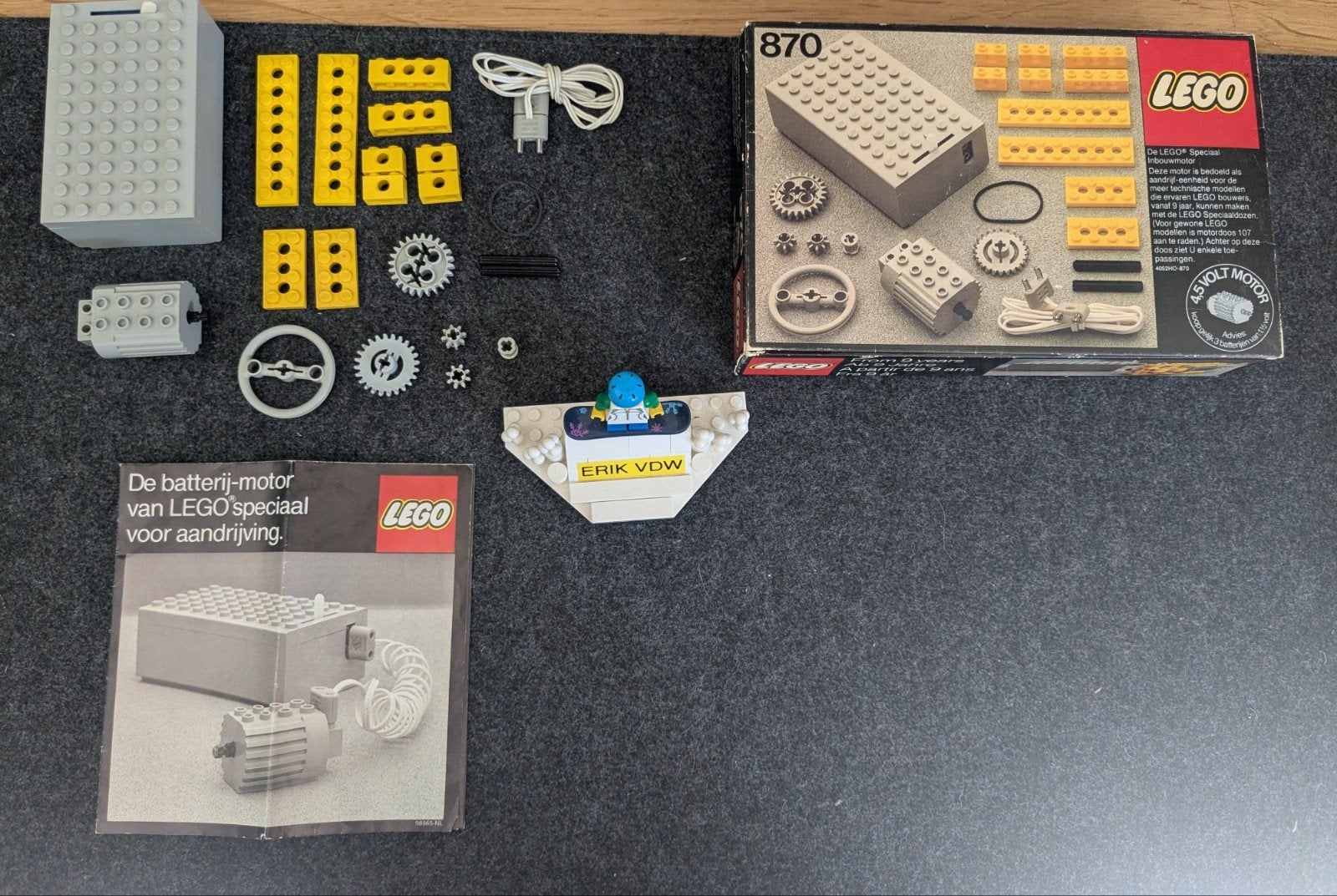Lego Technic 870 Power Pack compleet, Ophalen of Verzenden, Zo goed als nieuw