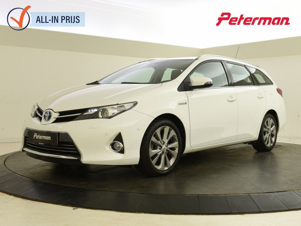 Toyota Auris Touring Sports 1.8 Hybrid Executive | PDC | Nav, Auto's, Automaat, Gebruikt, Leder en Stof, Wit