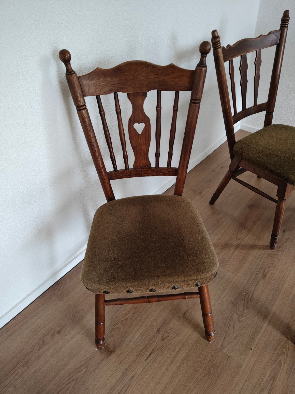 Eikenhouten eettafel met 4 stoelen, Ophalen, Gebruikt, Vier personen, Eikenhout