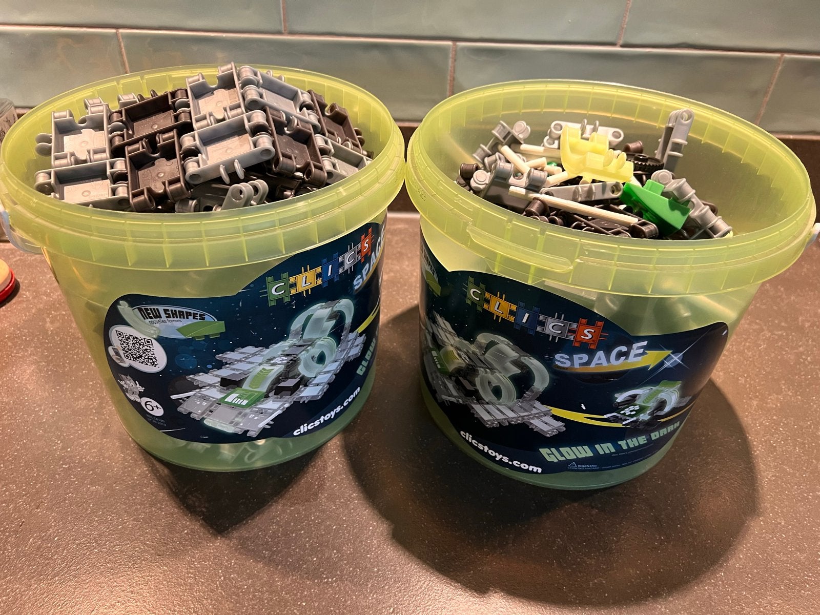 Clics met Space Glow in the Dark bouwblokken, Ophalen of Verzenden, Gebruikt, Overige merken