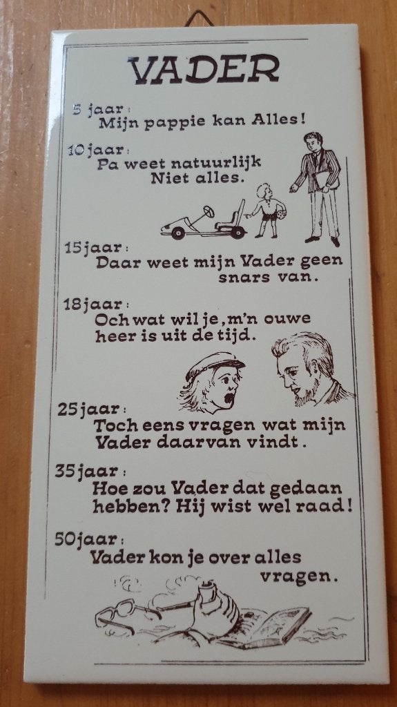 3 x spreuktegel. Zie foto's voor tekst., Tegeltje, Ophalen of Verzenden, Zo goed als nieuw