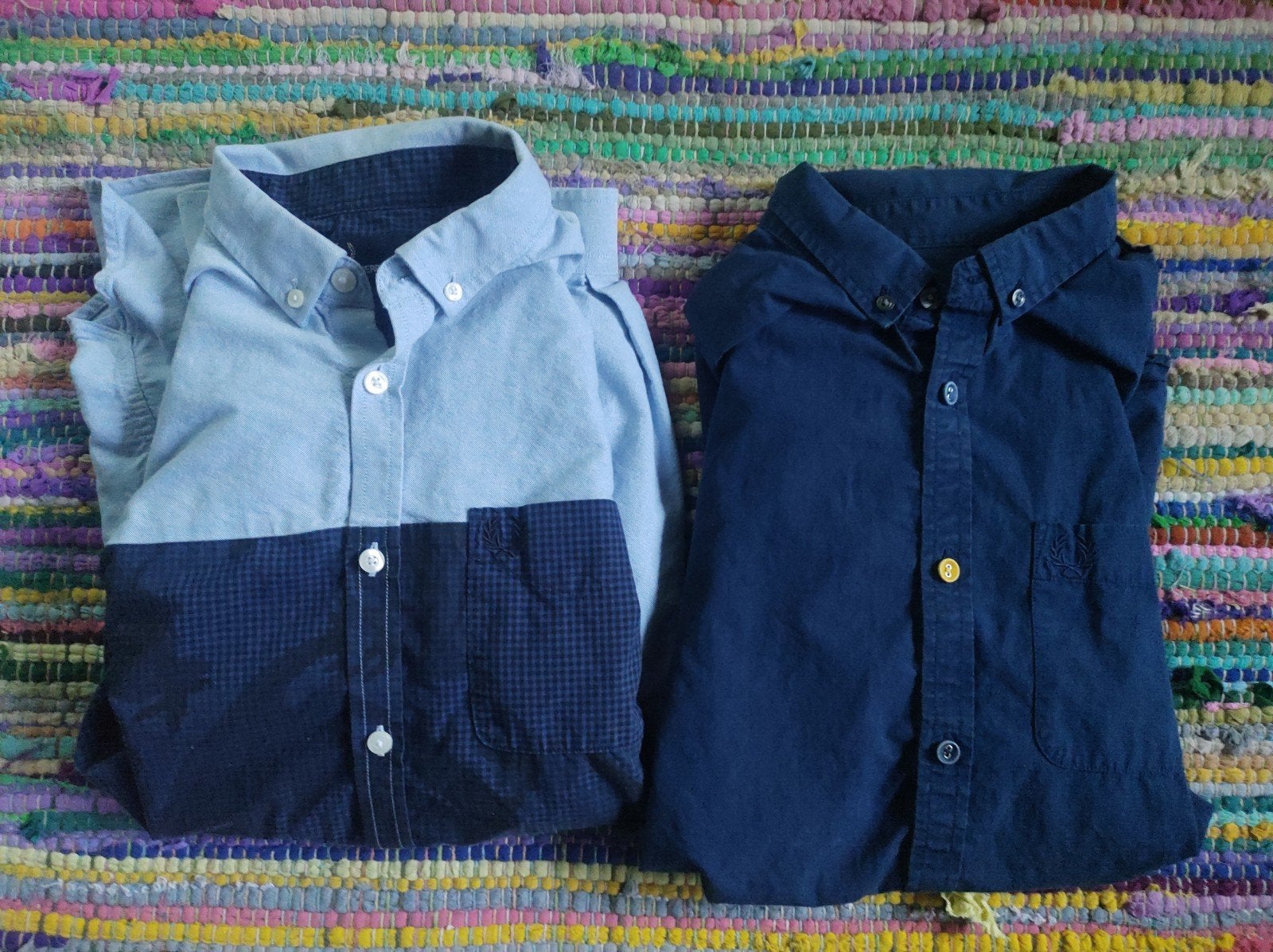 2 Fred Perry overhemden - Zo goed als nieuw, Ophalen of Verzenden, Gedragen, Blauw, Halswijdte 39/40 (M)