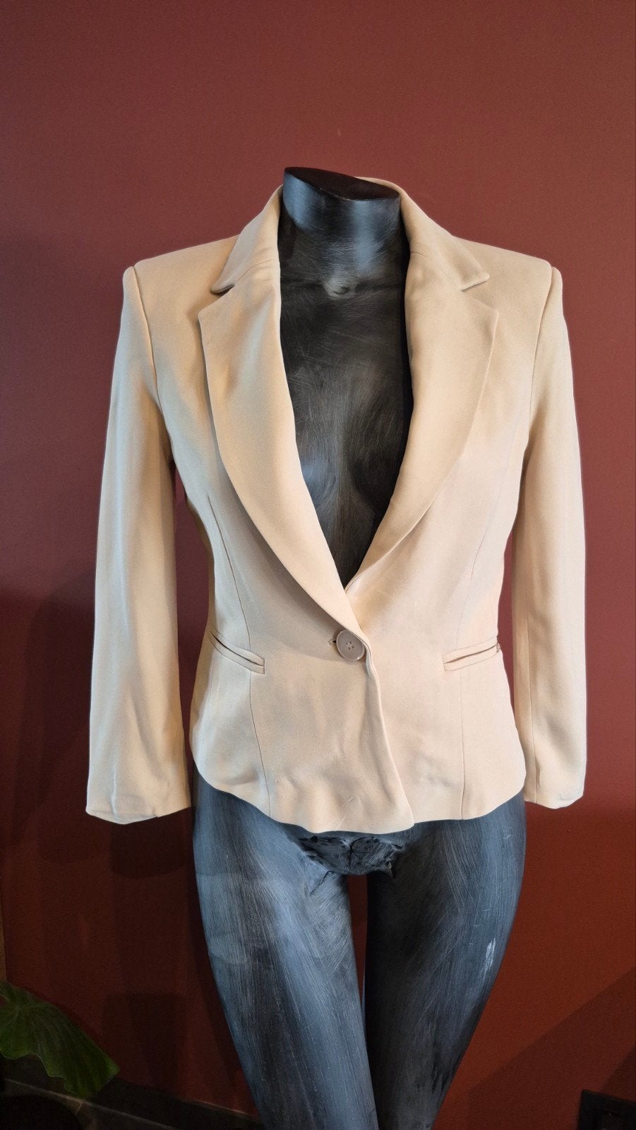 Elisabetta Franchi Jasje Maat 38/40 - Beige, Elisabetta Franchi, Beige, Maat 42/44 (L), Ophalen of Verzenden