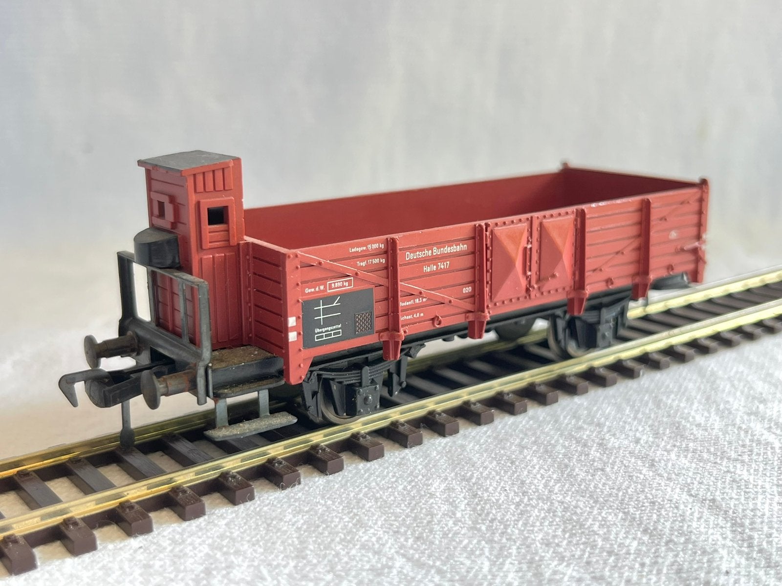 Fleischmann DB bakwagen met remmershuisje H0, Gebruikt, Gelijkstroom, Fleischmann, Wagon