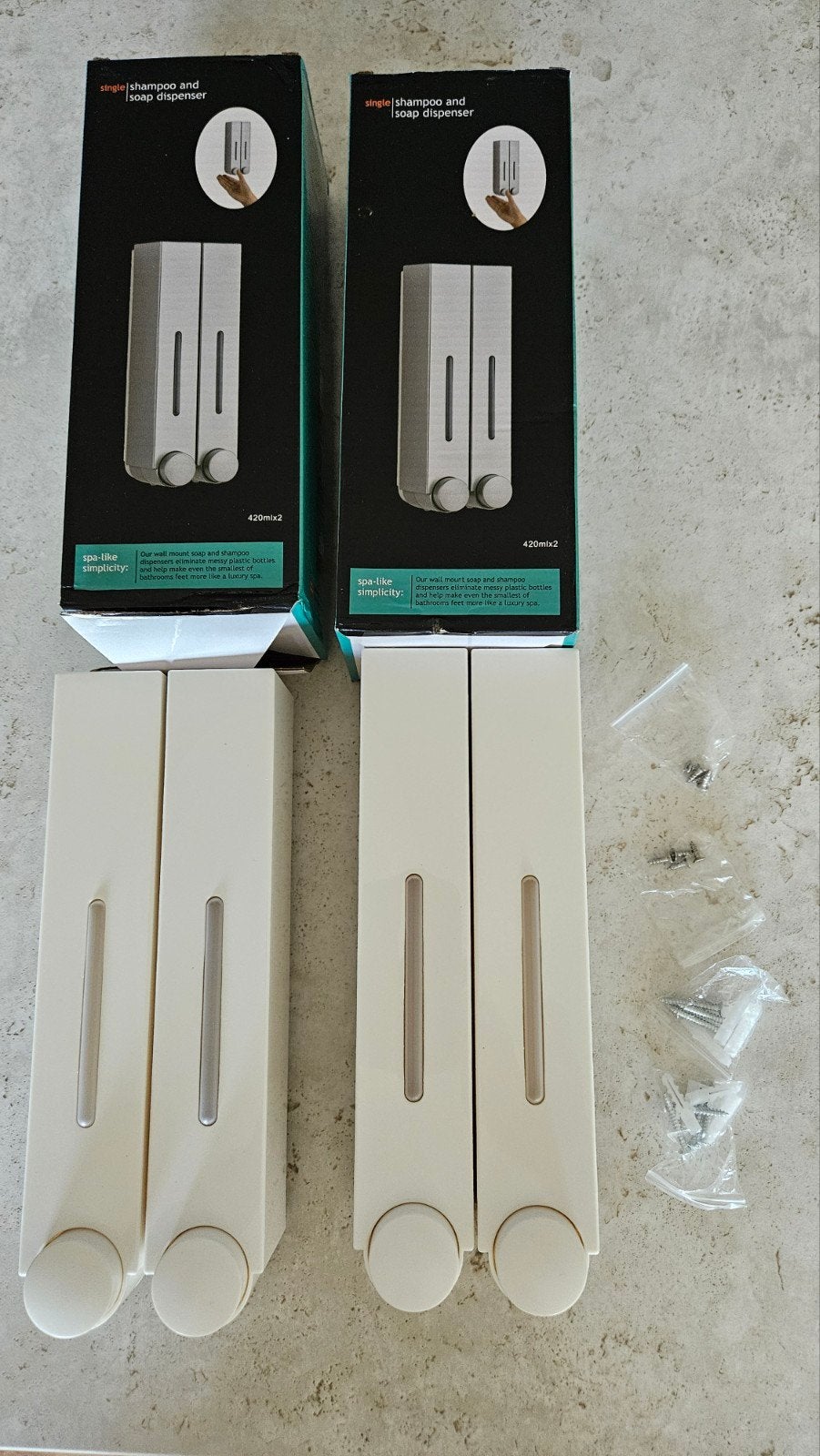 shampoo en zeepdispenser wandmontage, Ophalen of Verzenden, Nieuw, Wit