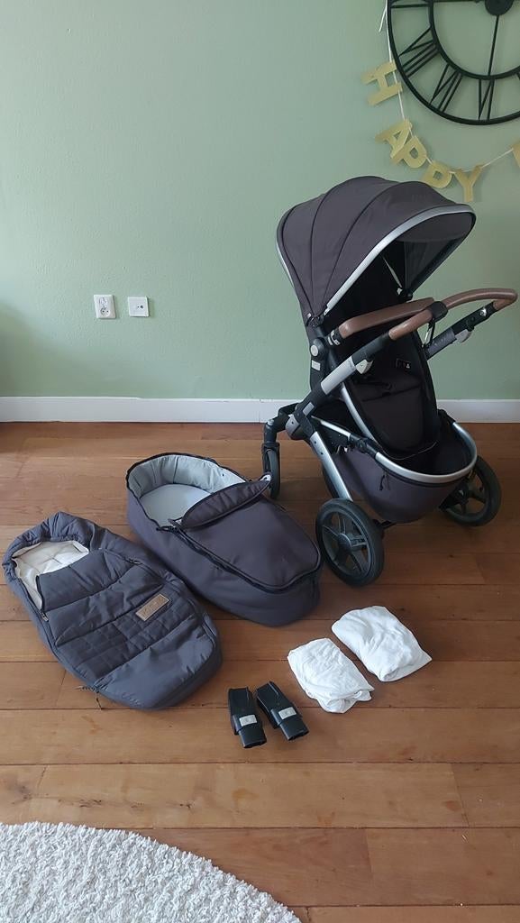 Joolz Geo kinderwagen met reiswieg en accessoires, Gebruikt, Combiwagen, Verstelbare duwstang, Ophalen