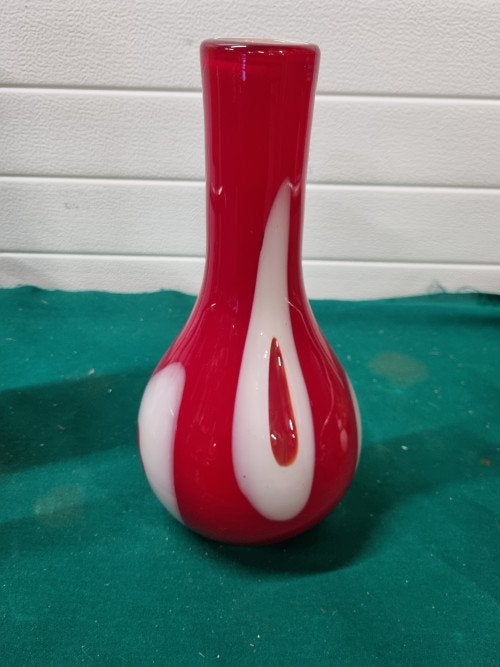 -	Vaas rood wit design, Ophalen of Verzenden