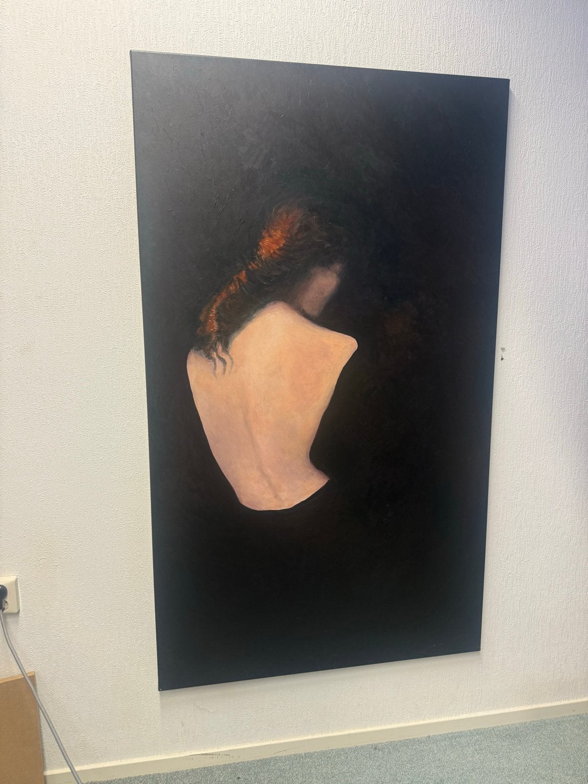 Schilderij 'Meisje met blote rug' van Hanna Shukh, Antiek en Kunst, Handgeschilderd, Ophalen of Verzenden, Textiel, Figuren