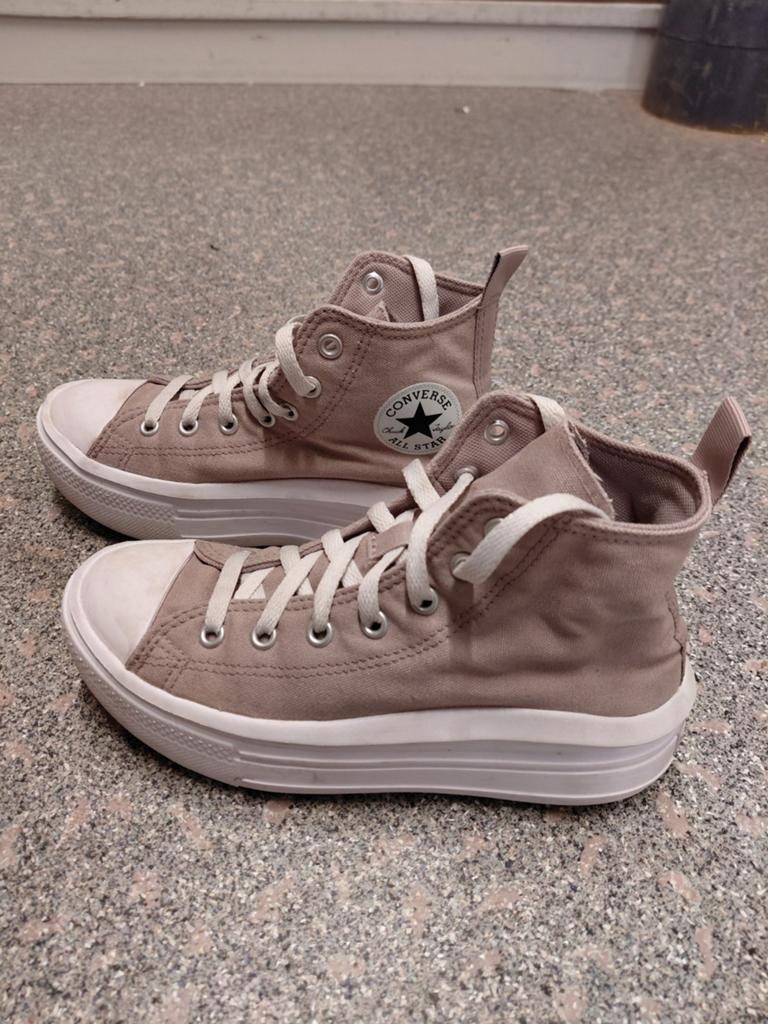 Converse all stars double stack taupe maat 35, Jongen of Meisje, Schoenen, Ophalen of Verzenden, Zo goed als nieuw