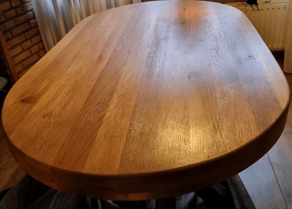 Massief eiken tafelblad, Huis en Inrichting, Tafels | Eettafels, Ophalen, 100 tot 150 cm, Eikenhout, 50 tot 100 cm