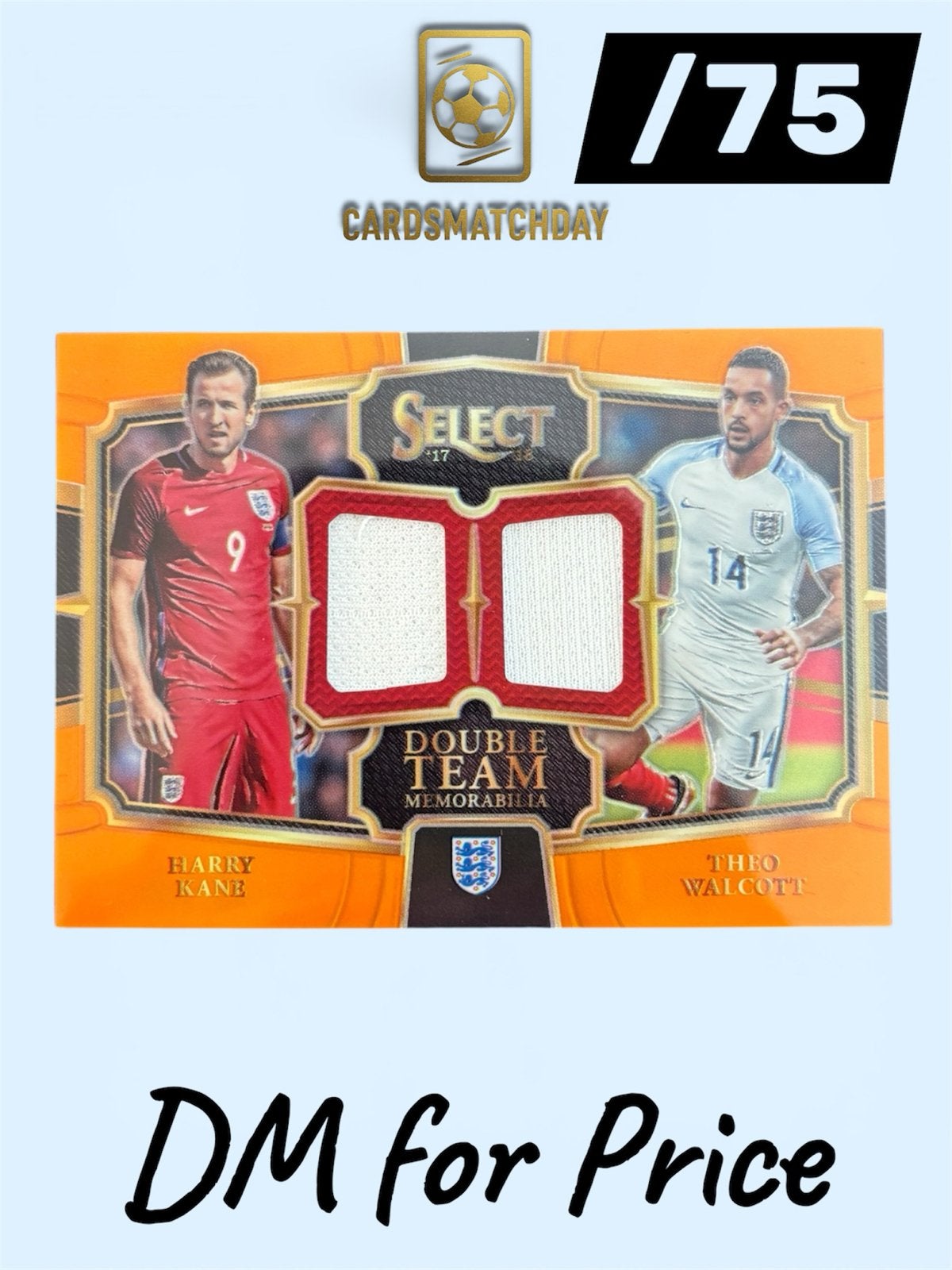 Harry Kane & Theo Walcott Double Team Memorabilia Kaart, Ophalen of Verzenden, Zo goed als nieuw, Buitenlandse clubs, Spelerskaart