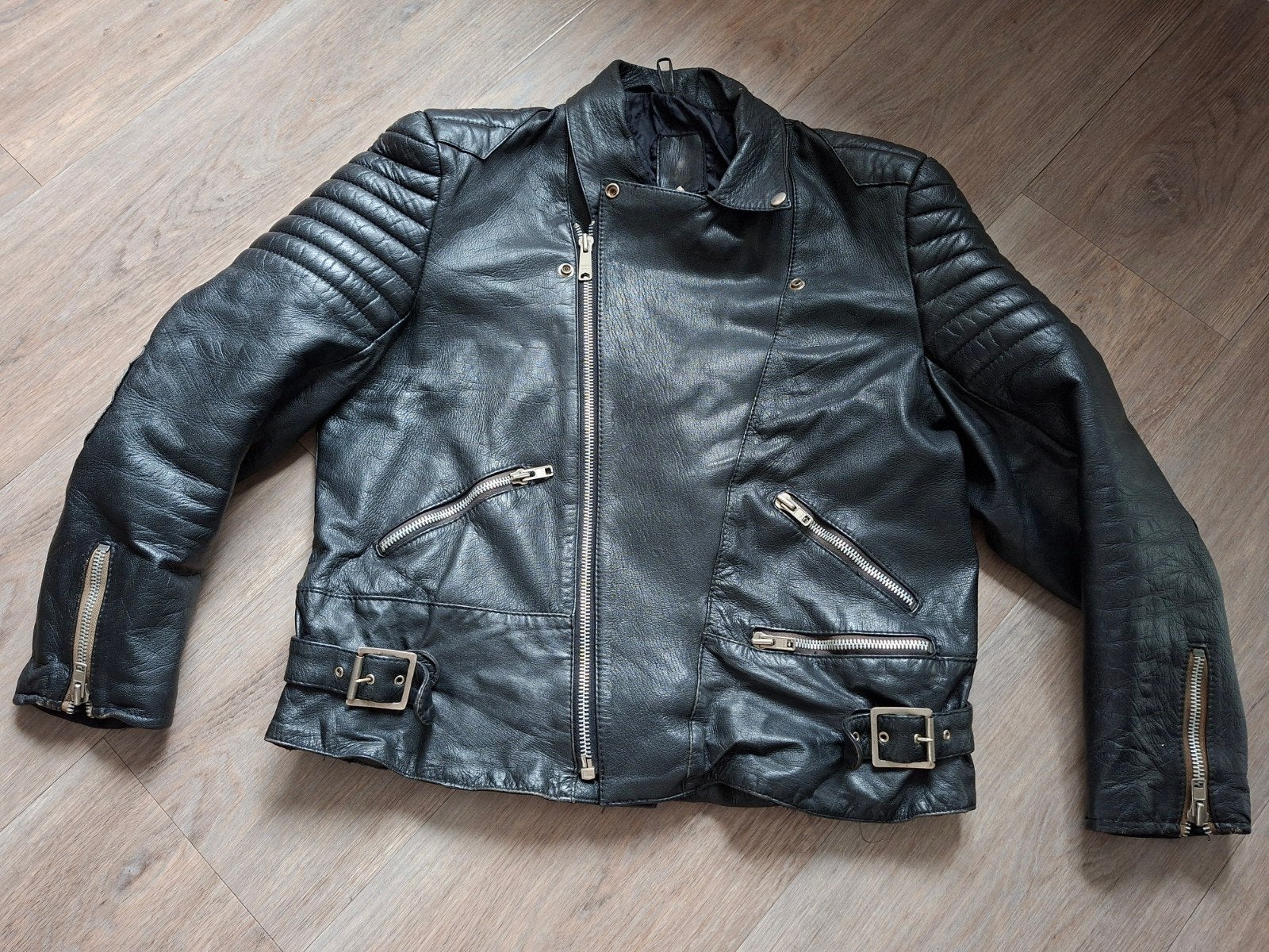 motorjas leder maat 46, Ophalen, Tweedehands, Jas | leer