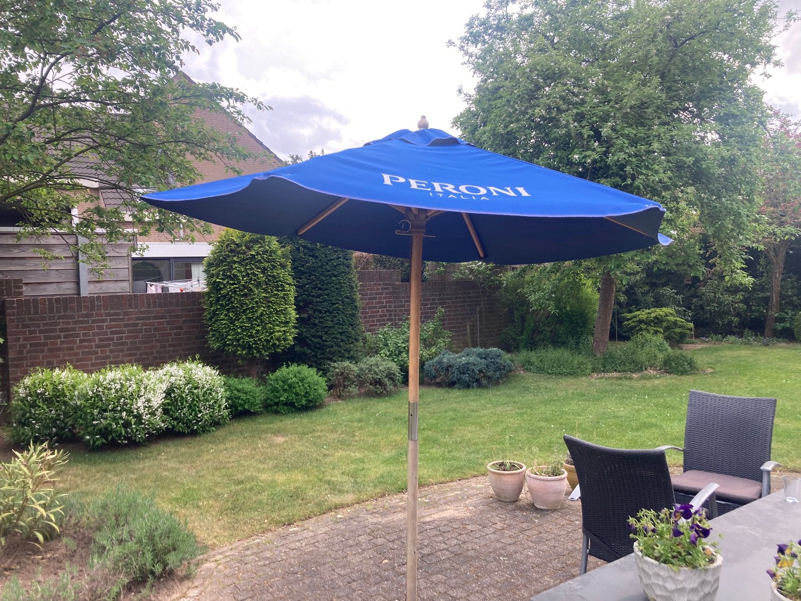 Parasol,Peroni Italia!!!!, Ophalen, Gebruikt, 2 tot 3 meter, Stokparasol