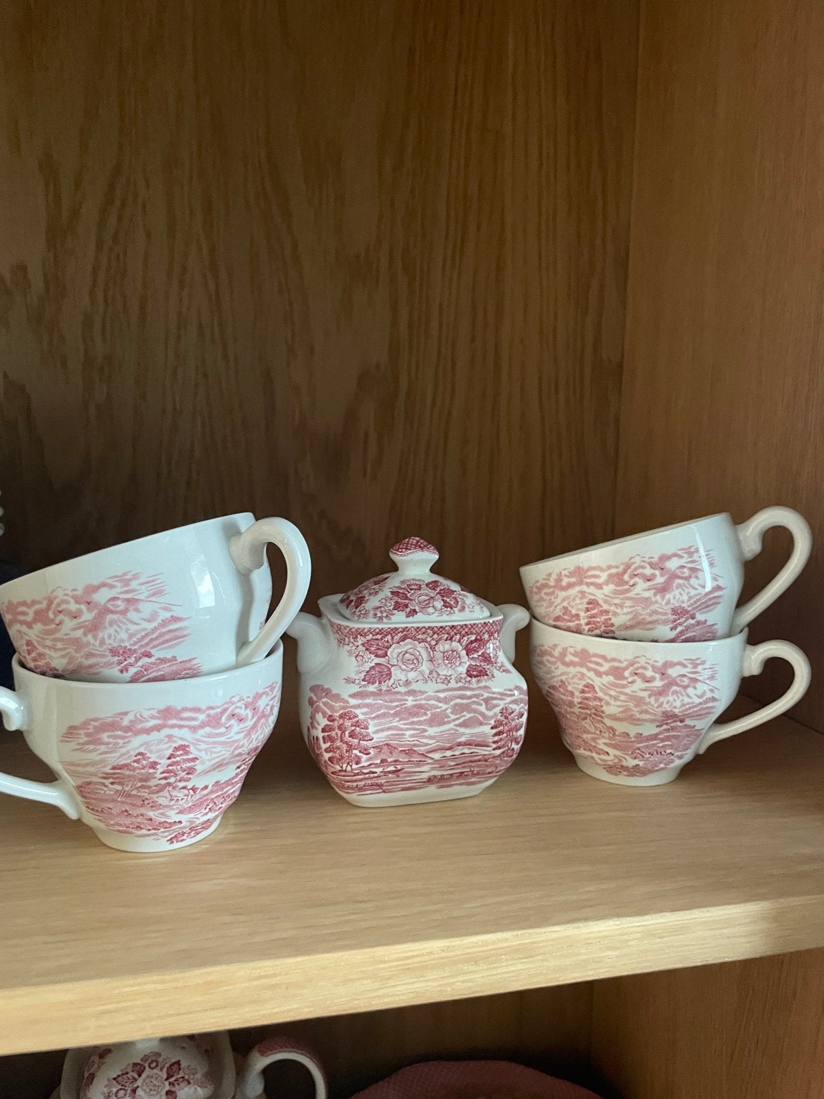 Uitgebreid Enoch Wedgwood servies 'Lochs of Scotland', Gebruikt, Keramiek, Vintage, Ophalen of Verzenden