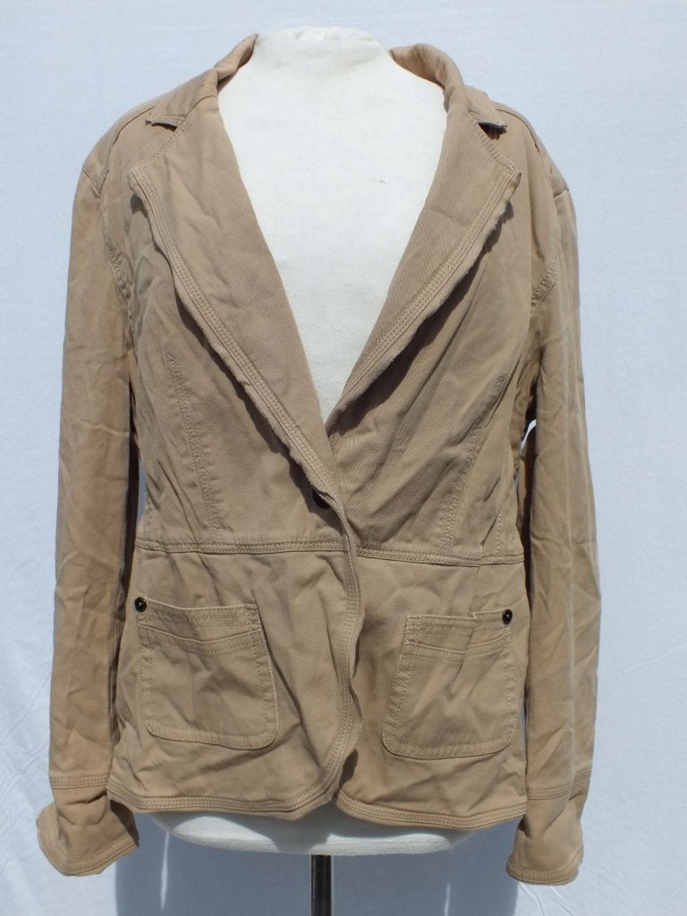 Stoere lichtbruine herfst/tussenjas.Mt 42.Merk Luisa Cerano, Kleding | Dames, Bruin, ., Maat 42/44 (L), Ophalen of Verzenden
