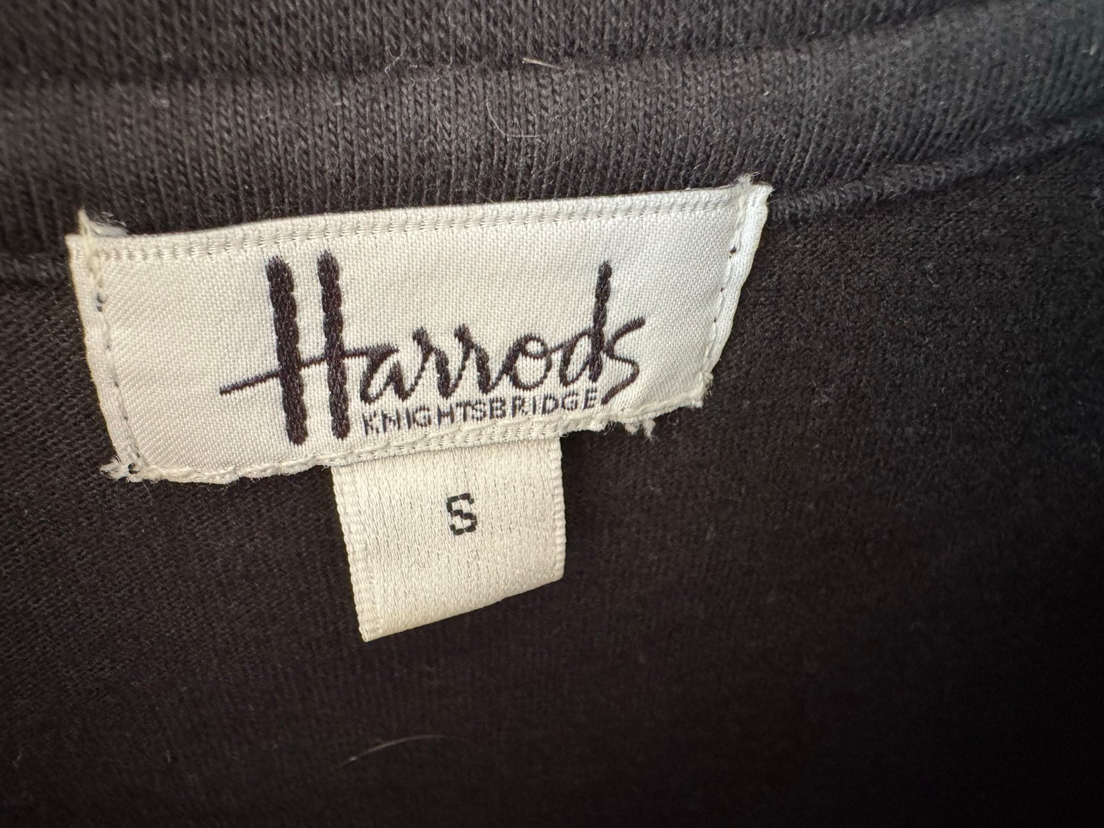 Harrods T-shirt met Westie print - Maat S, Ophalen, Zwart, Zo goed als nieuw, Korte mouw