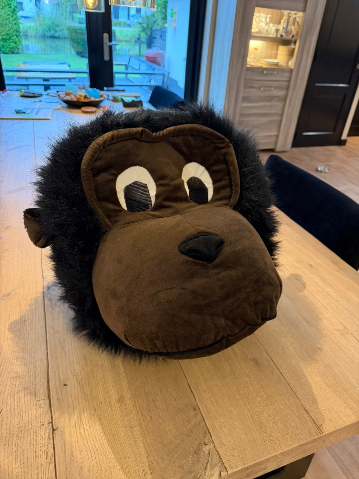 Aap Mascotte - gorilla mascottepak - gorillapak apenpak, Ophalen of Verzenden, Zo goed als nieuw