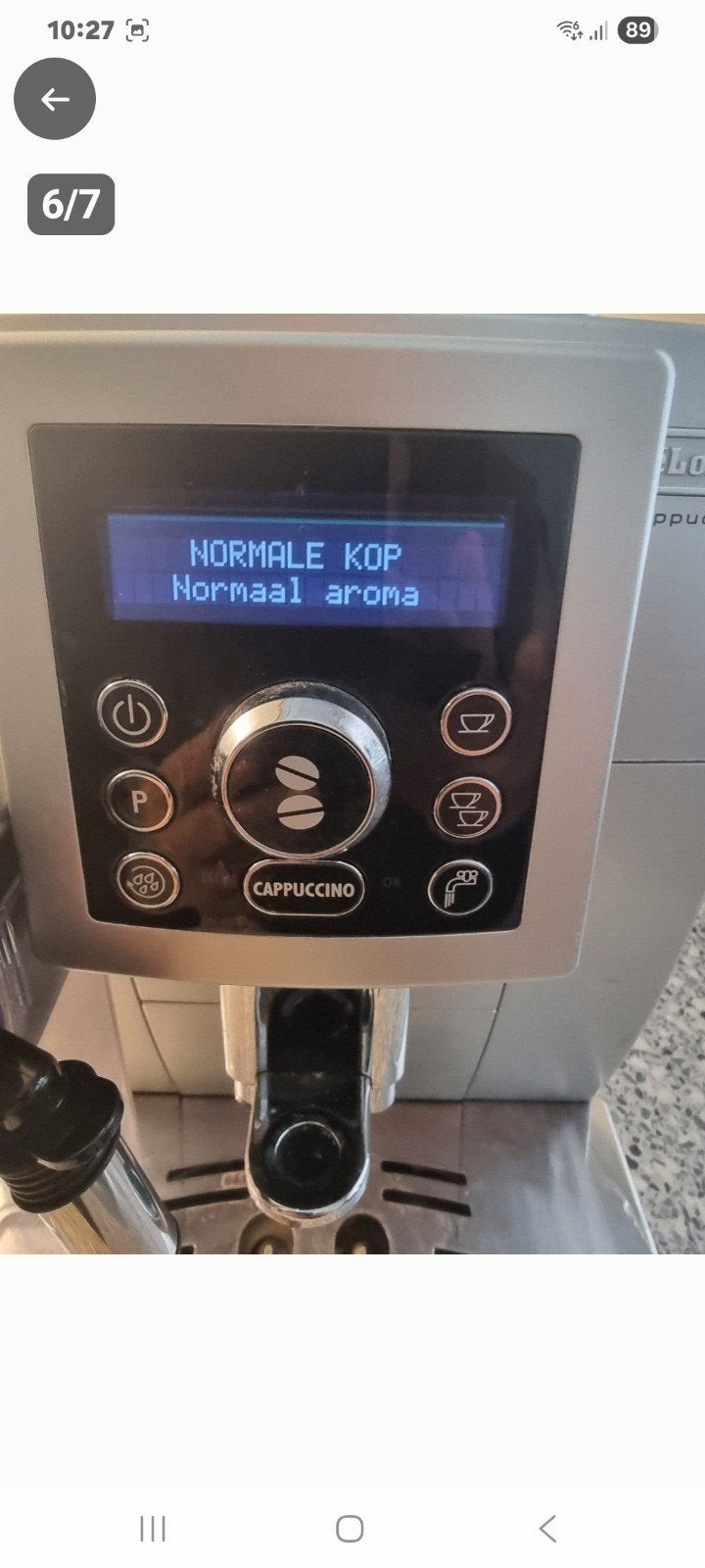 De'Longhi Cappuccino volautomatische espressomachine, Gebruikt, Espresso apparaat, 2 tot 4 kopjes, Afneembaar waterreservoir
