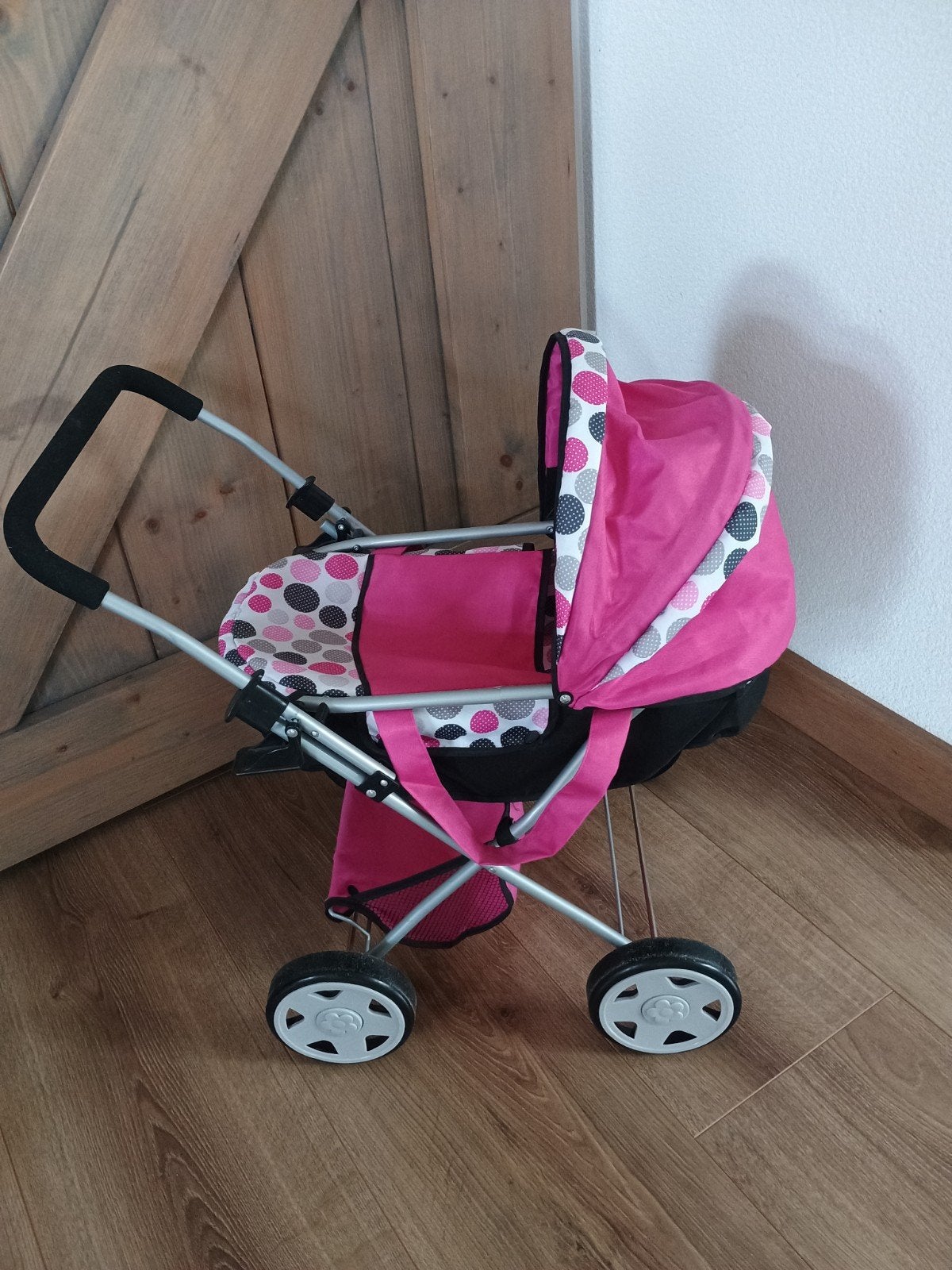 Roze poppenwagen met stippen, Ophalen, Gebruikt, Overige typen