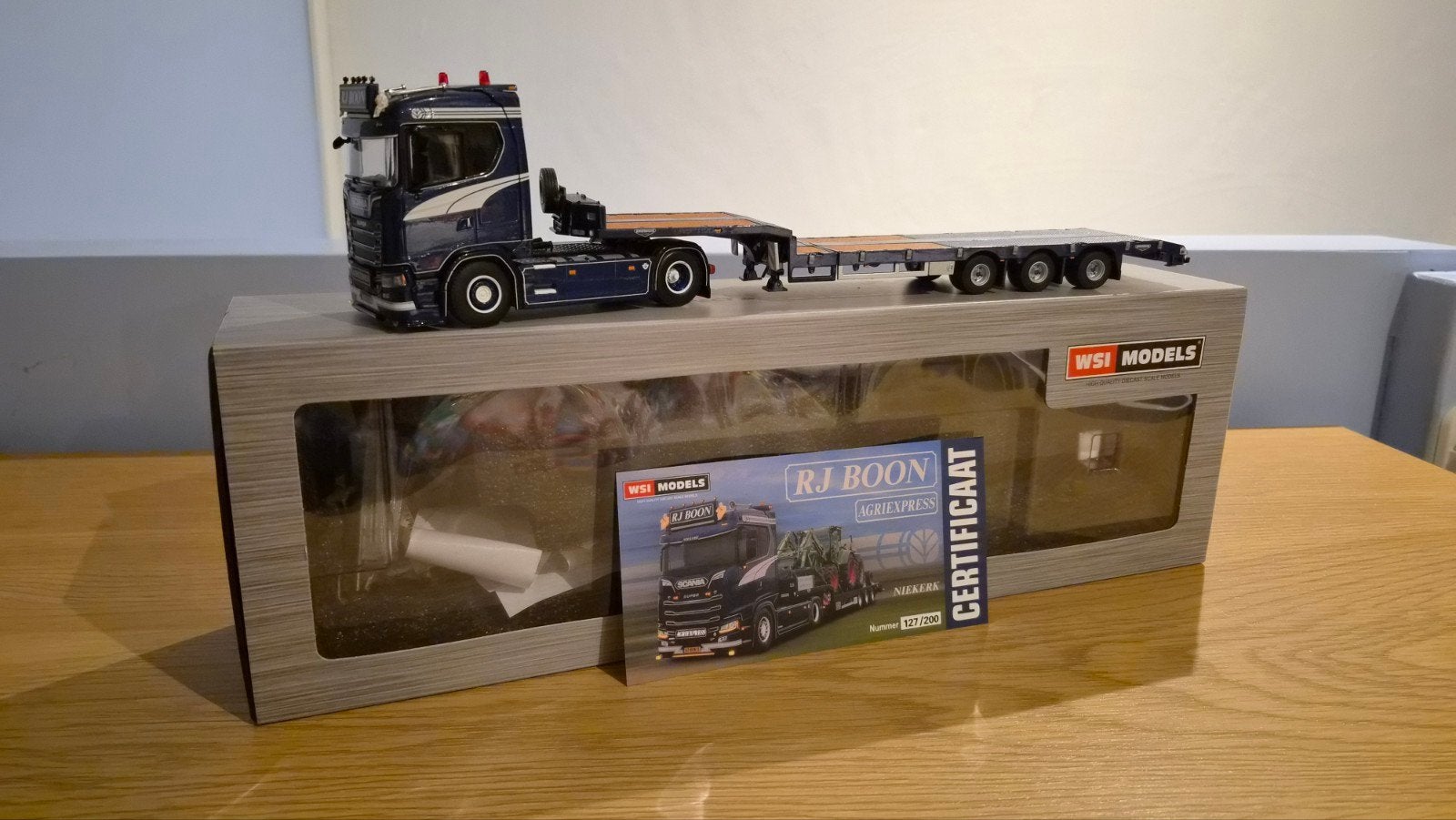 WSI RJBOON  Model Scania S Normal | CS20N 4x2 + Semi Lowloa, Ophalen of Verzenden, Nieuw, Bus of Vrachtwagen