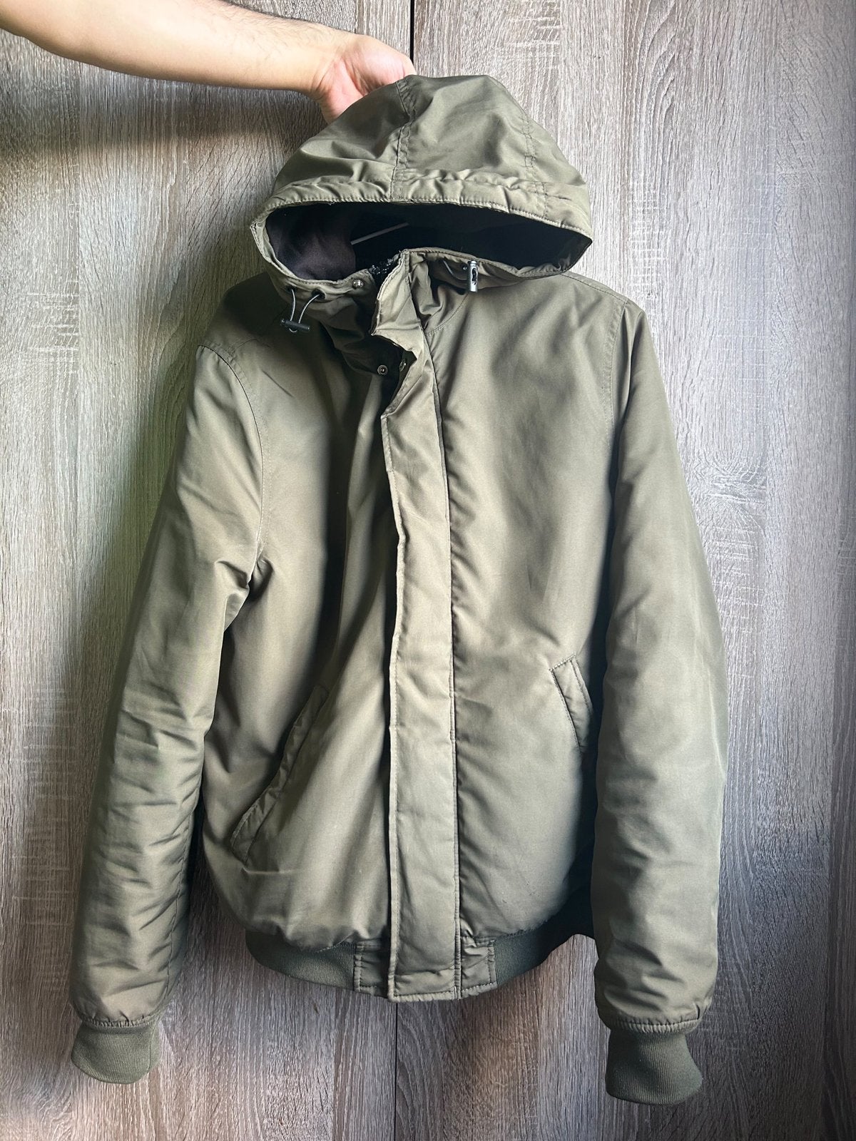 C&A Groene Bomberjack met Capuchon, Kleding | Heren, Ophalen of Verzenden, Gedragen, Maat 46 (S) of kleiner, Groen