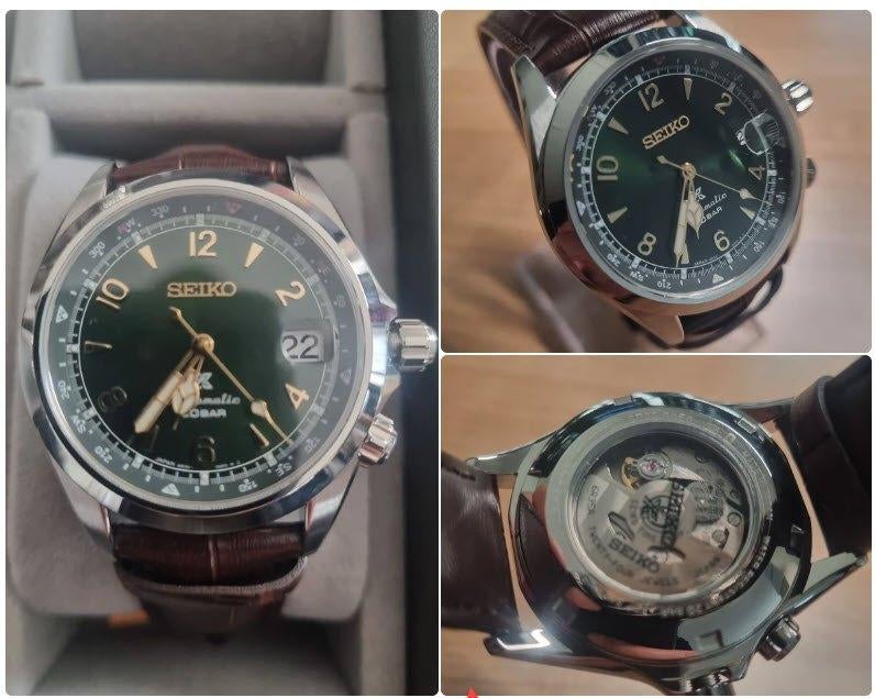 Seiko Prospex Alpinist SPB121J1 NIEUW ( Full Set ), Seiko, Leer, Staal, Polshorloge